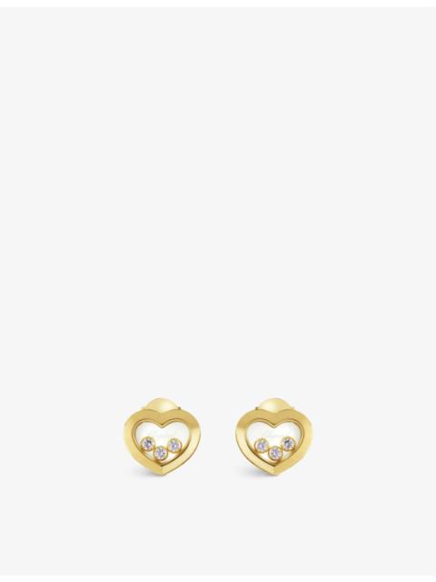 Chopard Happy Diamonds 18ct yellow-gold and diamond earrings