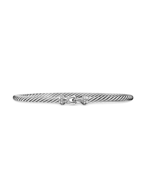 DAVID YURMAN Women's Cable Buckle Bracelet with Diamonds/3mm - Diamond