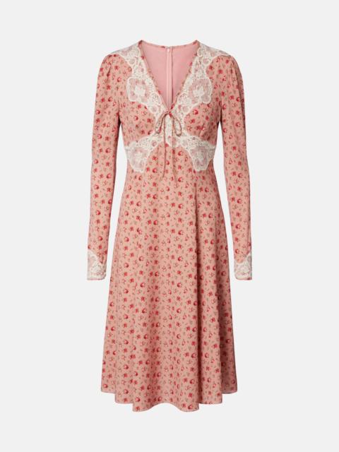 Dolce & Gabbana Floral silk-blend midi dress