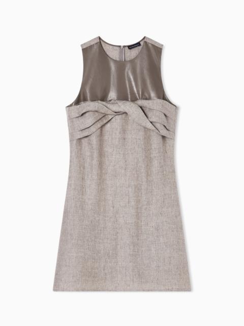 EMPORIO ARMANI HEAVY LINEN CANVAS DRESS