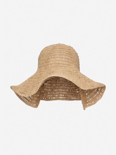 MAGDA BUTRYM Crochet wide-brim hat in beige