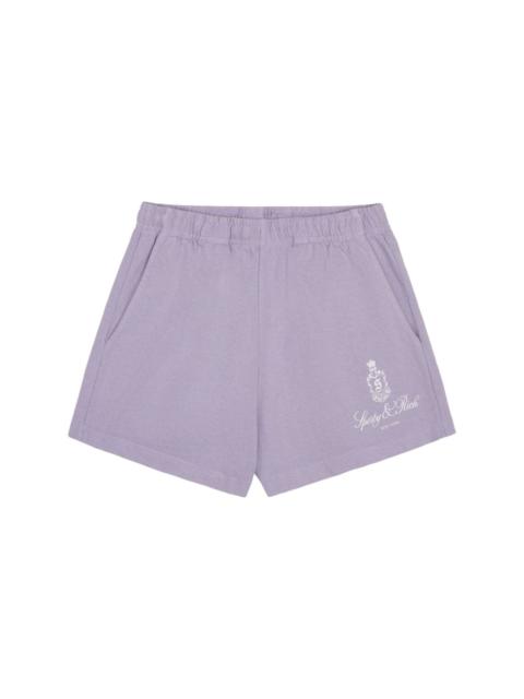Sporty & Rich Vendome logo-embroidered shorts