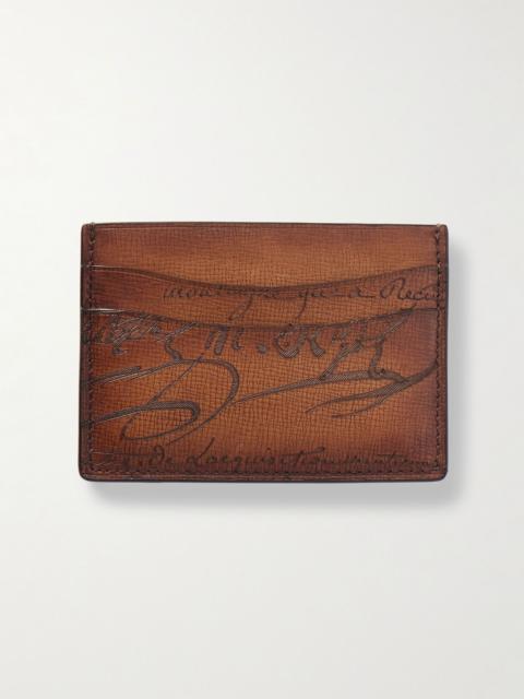 Berluti Bambou Neo Scritto Venezia Leather Cardholder Brown