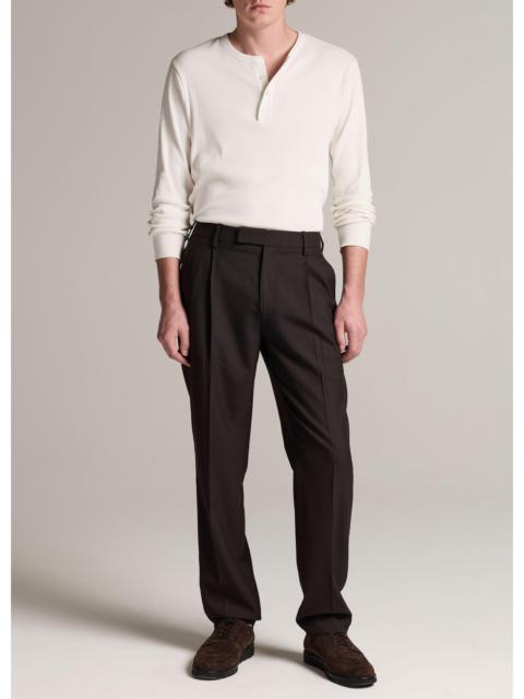 Vince Owen Athletic Twill Pleated Trouser