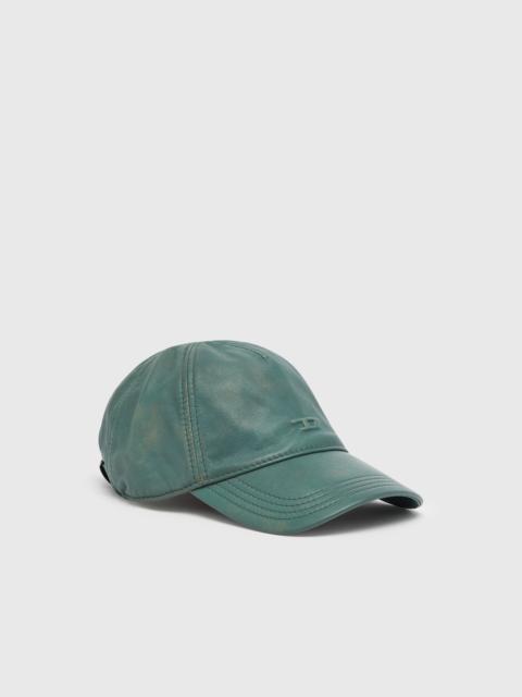 Diesel BASEBALL CAP IN TREATED LEATHER