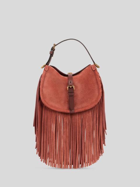 SMALL SUEDE PONY BAG WITH FRINGES