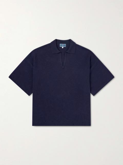 Blue Blue Japan Knitted Polo Shirt