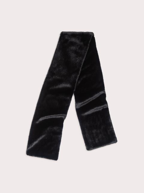 BY FAR FLETCHER SCARF BLACK FAUX FUR