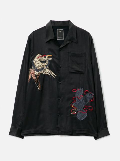 MAHARISHI CROW AND HERON CAMP COLLAR SHIRT