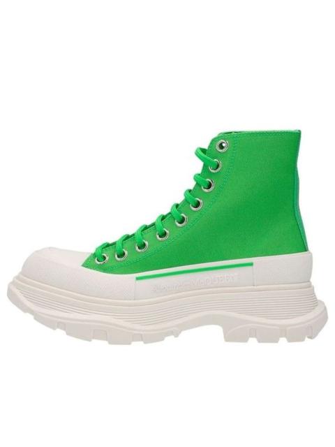 Alexander McQueen (WMNS) Alexander McQueen Tread Slick Boots 'Green White' 697080W4UW23189