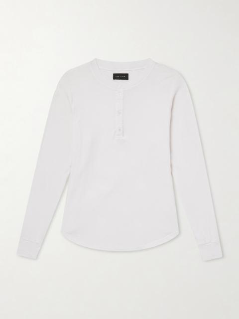 LES TIEN Garment-Dyed Ribbed Cotton-Jersey T-Shirt