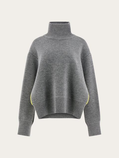 FERRAGAMO Poncho style layered sweater
