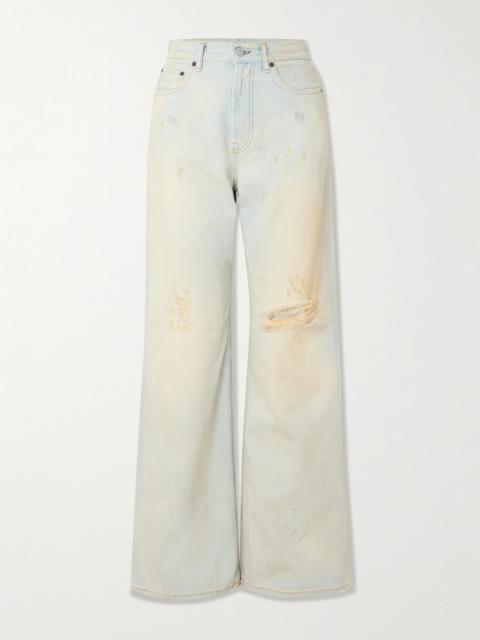 Acne Studios 2022 Distressed High-rise Wide-leg Jeans