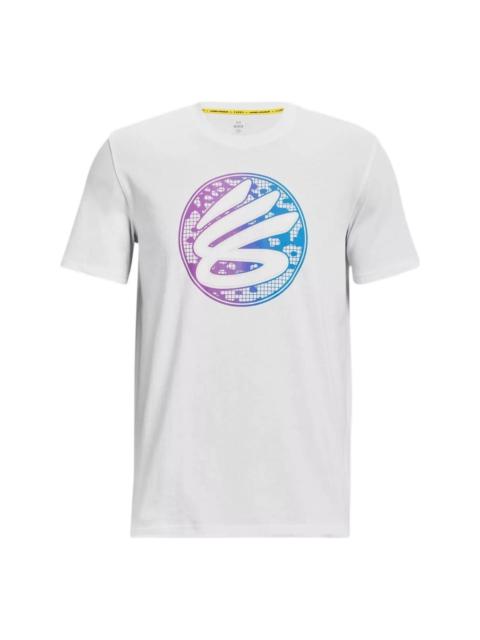 Under Armour Under Armour Curry Gradient Heavyweight T-shirt 'White Multi' 1376274-100