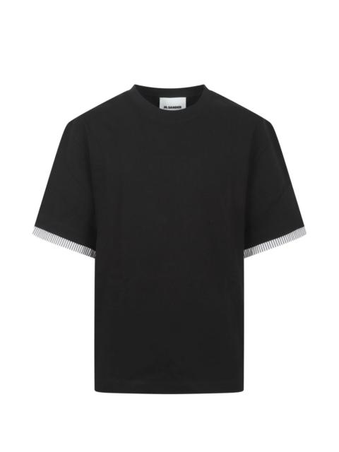 Jil Sander striped-trim t-shirt