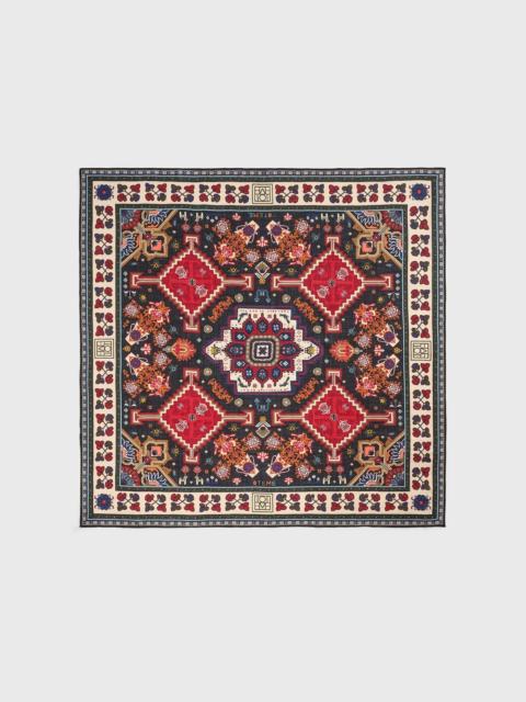 TOTEME Winter blanket scarf navy/red