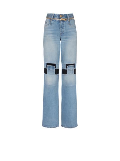 Balmain Wide-leg jeans with technical yoke