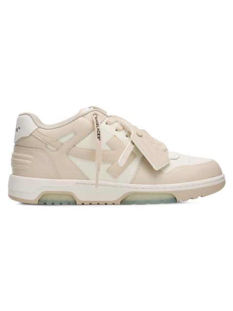 Off-White Men's Out of Office Leather Low-Top Sneakers - Beige