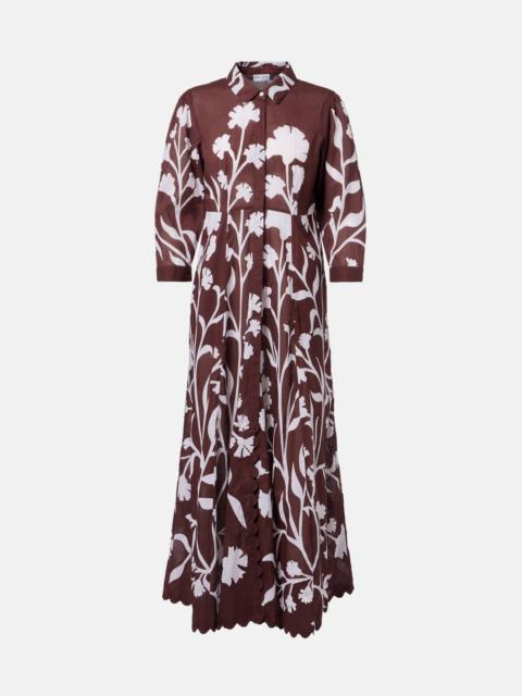 juliet dunn Printed cotton midi dress