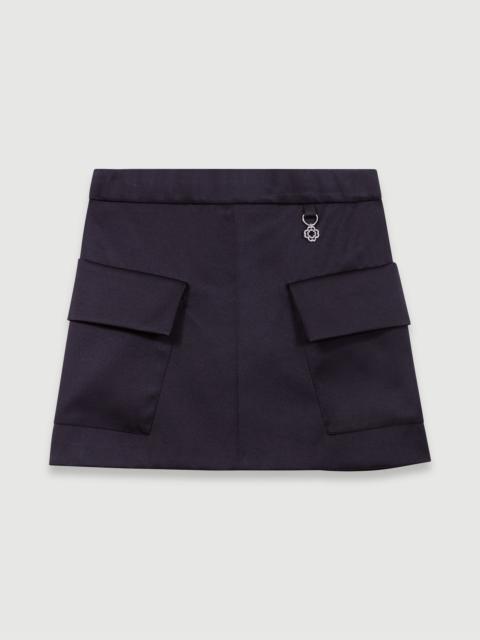 maje Short satin skirt