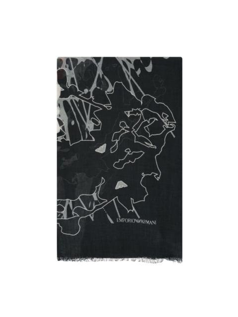 EMPORIO ARMANI graphic-print scarf