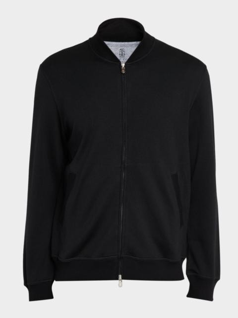 Brunello Cucinelli Men's Travel Full-Zip Bomber Jacket