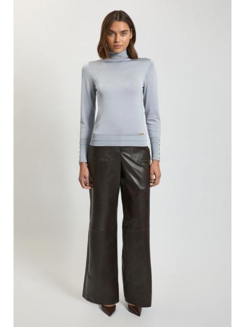 KAREN MILLEN Harper's Bazaar Leather Straight Leg Trouser
