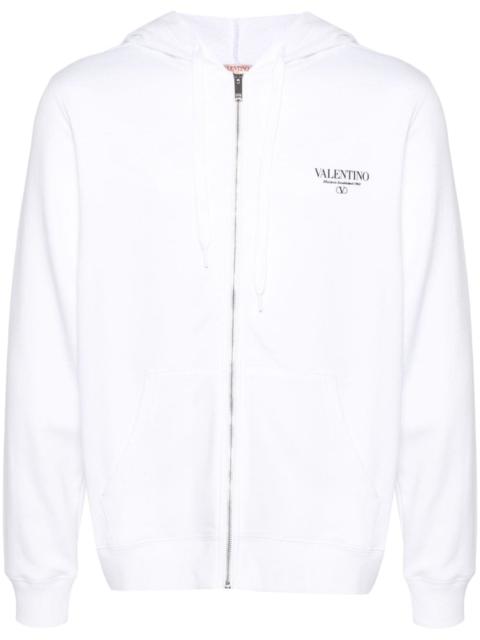 Valentino logo-print zip-up hoodie