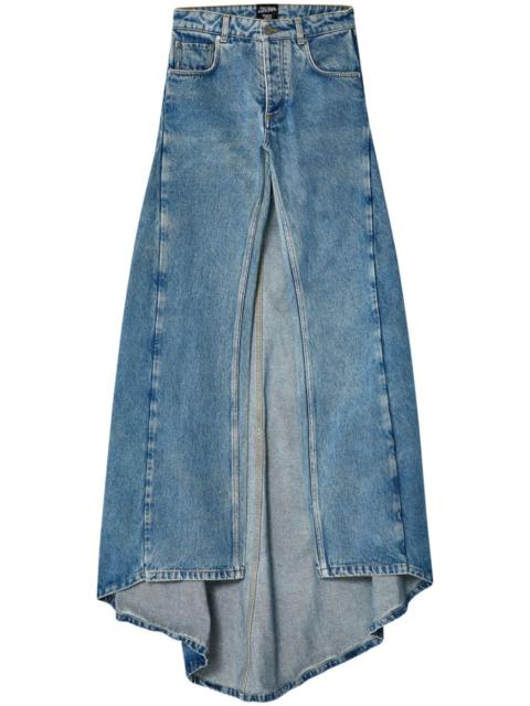 Jean Paul Gaultier asymmetric denim skirt
