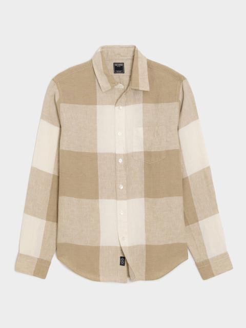 TODD SNYDER Slim Sea Soft Linen Point Collar Shirt