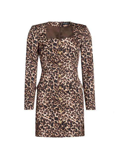GENERATION LOVE Women's Odelia Leopard-Print Satin Minidress - Leopardess