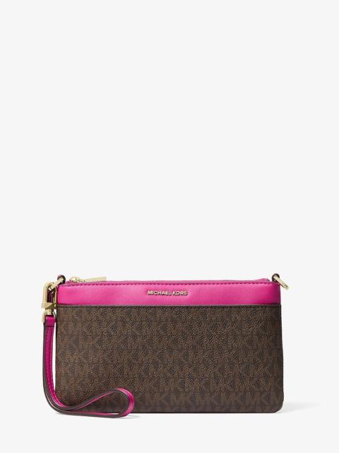 MICHAEL KORS Jet Set Medium Signature Logo Wristlet