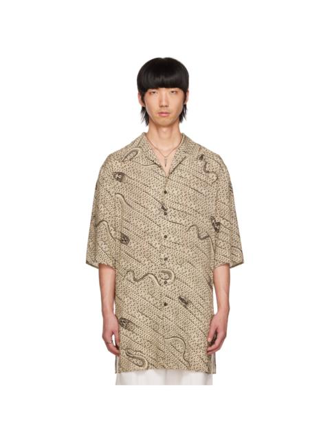 Beige Snake Pyjama Shirt