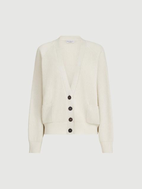 Brunello Cucinelli Sparkling cashmere ribbed cardigan