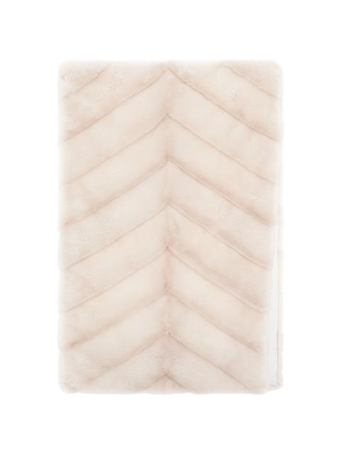 GABRIELA HEARST Maccabee Scarf in Ivory Recycled Fur