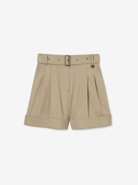 Burberry Belted Tropical Gabardine Shorts