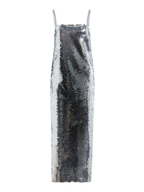 SEV Elliott Sequined Maxi Dress silver