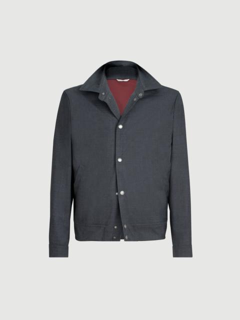 Brunello Cucinelli Bonded virgin wool fresco outerwear jacket