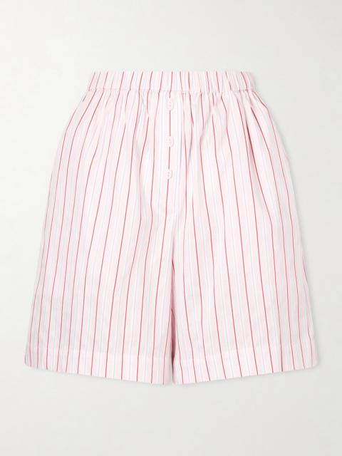 FAITHFULL Angelo Striped Cotton-poplin Shorts