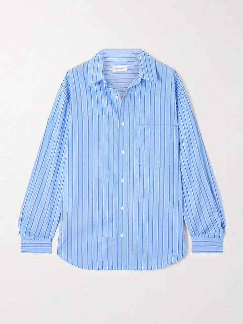 MATTEAU Striped Organic Cotton-poplin Shirt