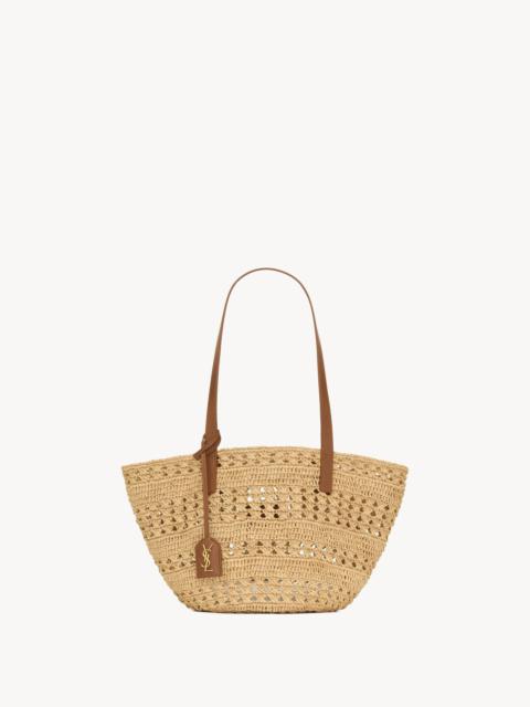 SAINT LAURENT PANIER SMALL BAG IN RAFFIA