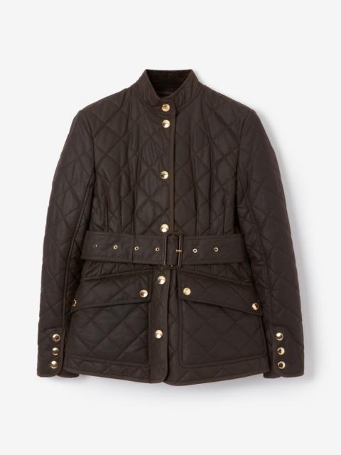 Diamond Quilted Waxed Cotton Jacket