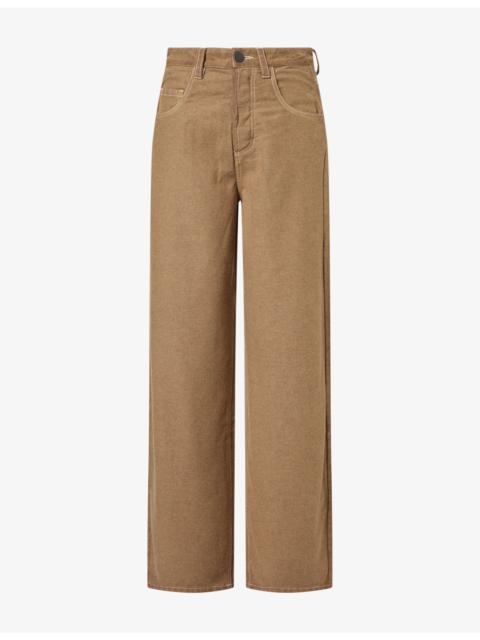 UMA WANG Phyllis Straight-Leg Wool-Blend Trousers