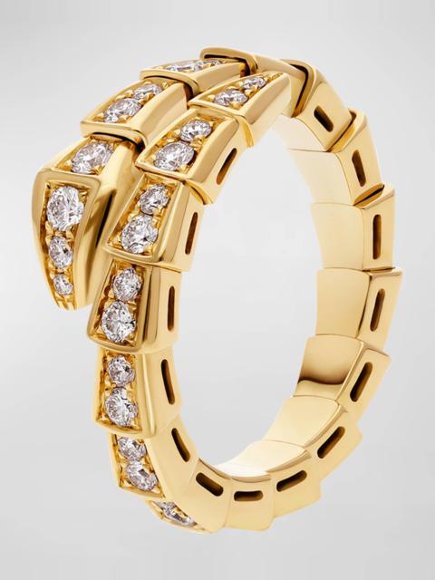 BVLGARI 18K Gold Diamond Serpenti Viper Ring
