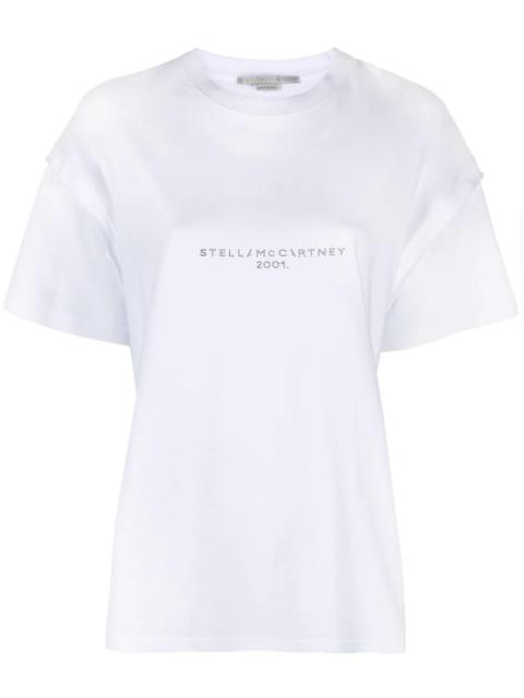 Stella McCartney sequin-embellished logo T-shirt