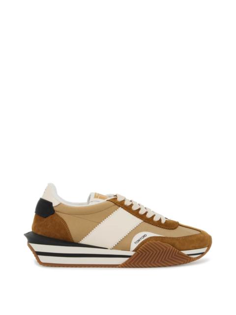 TOM FORD TECHNO CANVAS AND SUEDE 'JAMES' SNEAKERS