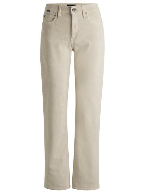 BOSS STRAIGHT-FIT JEANS IN STRETCH-COTTON CORDUROY DENIM