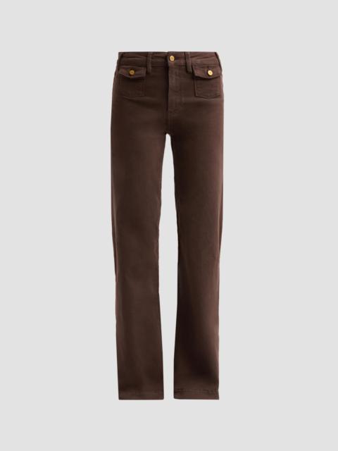 PAIGE Women's Leenah Mini Patch Pocket Straight-Leg Jeans - Rich Chocolate