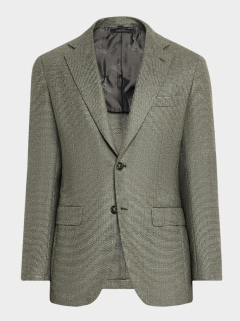 Brioni Men's Textured Wool-Cashmere Blazer