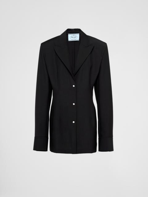 Prada Single-breasted light mohair jacket